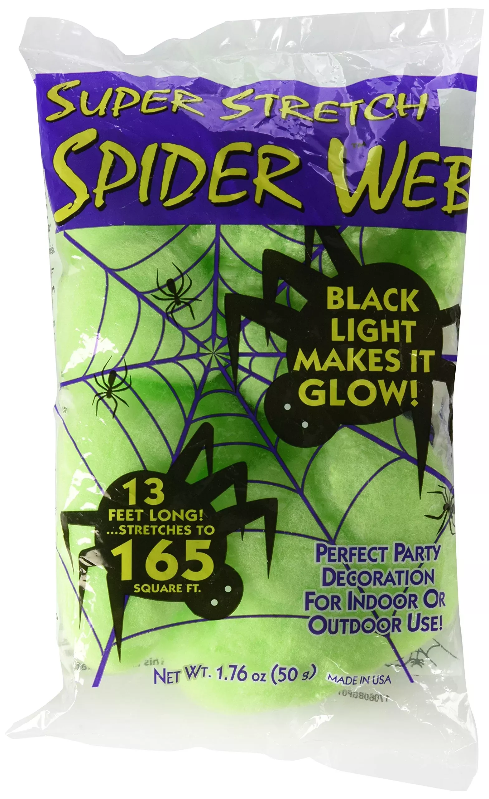 Fun World Stretchable Haunted Decor, 165 sq ft, Multicolor