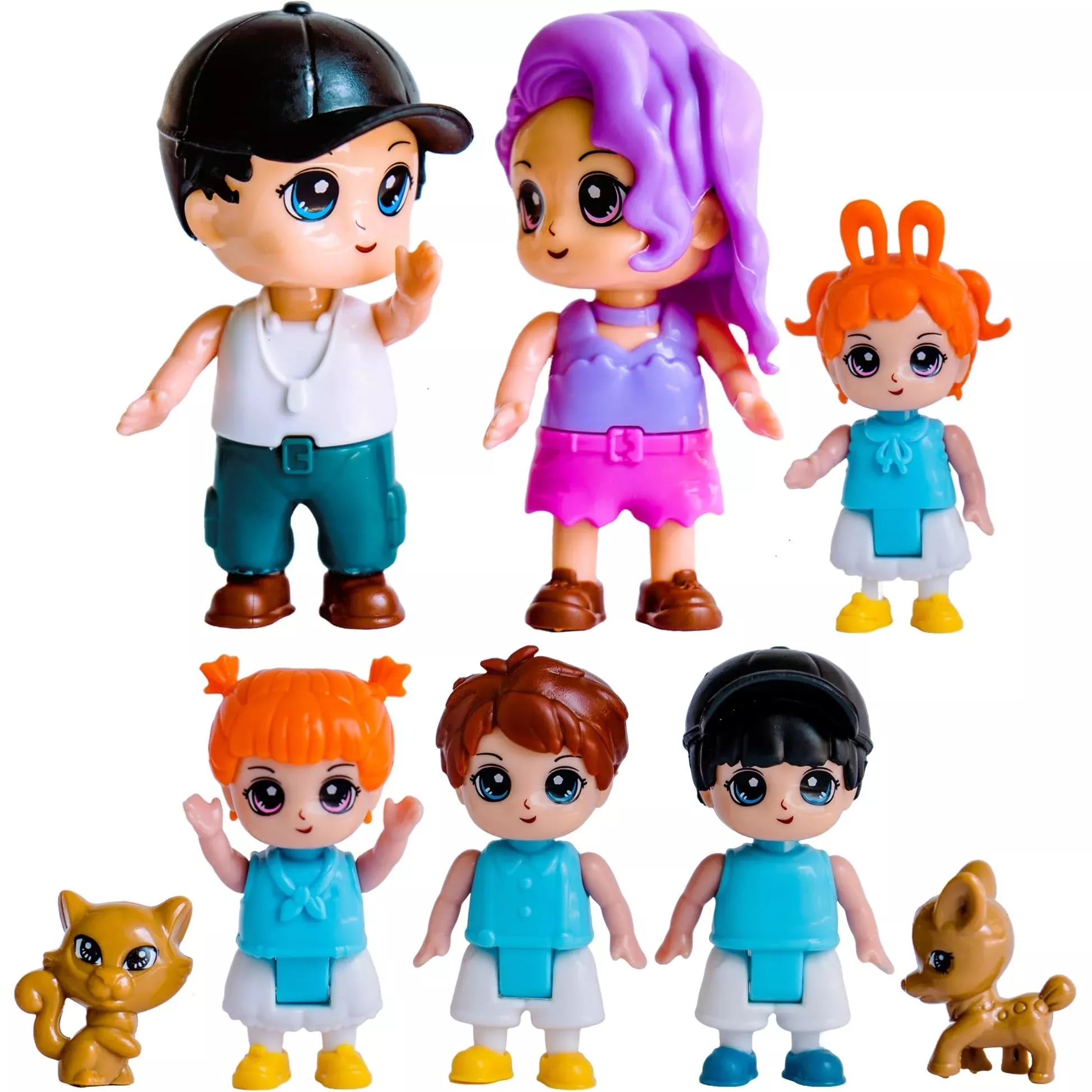 FUNERICA Dollhouse Family Figures Playset for 1:12 & 1:24 Scale