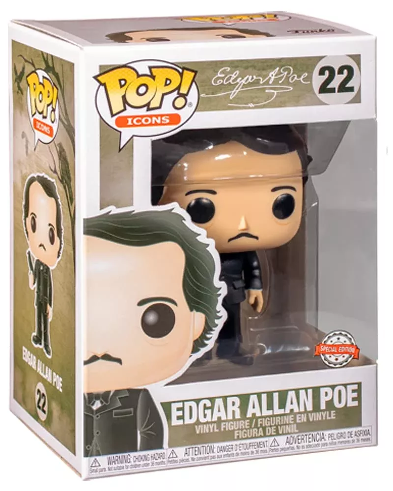Funko POP Icon Edgar Allen Poe with Raven - Multicolor Collectible