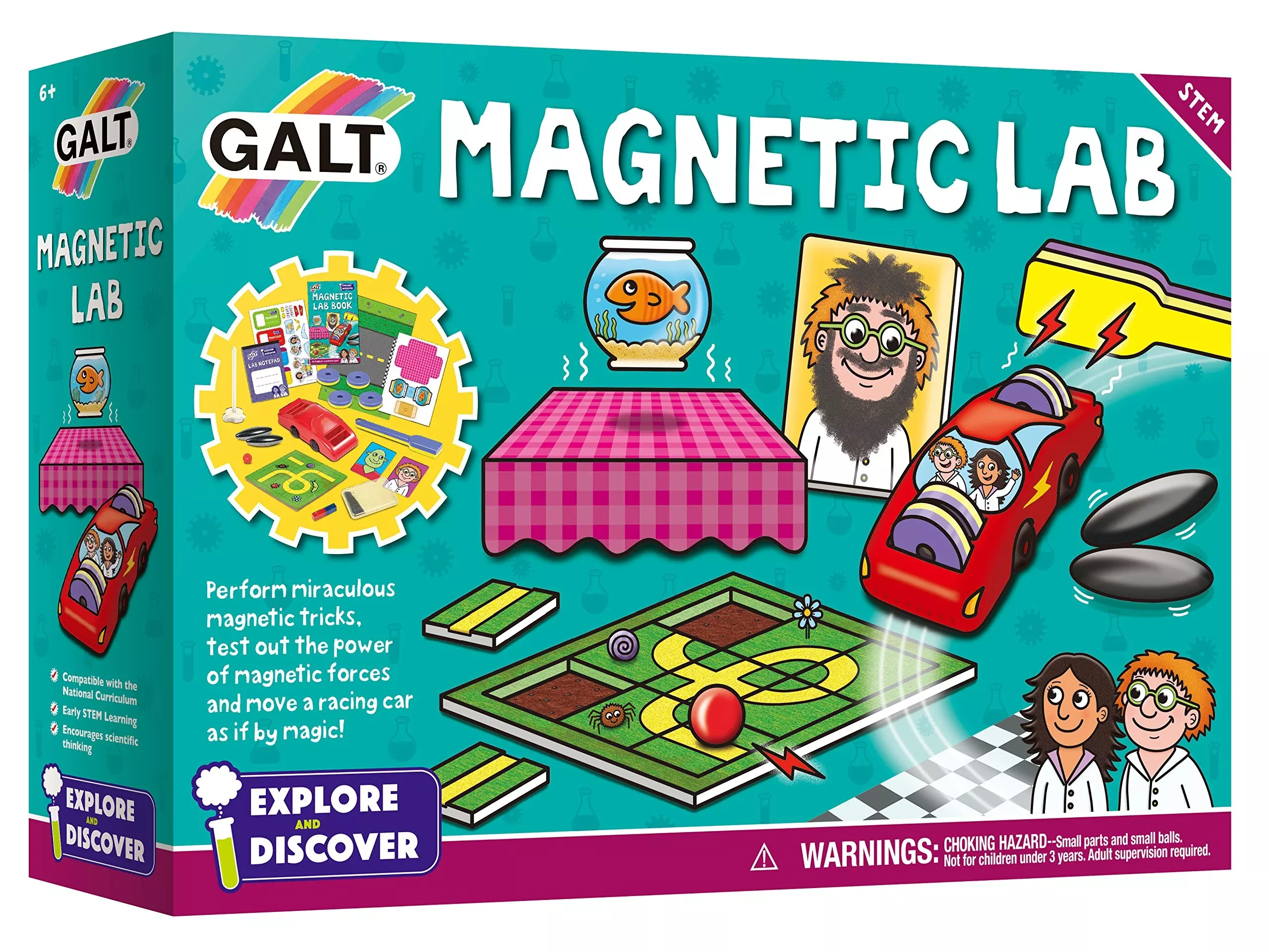 Galt Magnetic Lab Kit for Kids - STEM Learning - Multicolor