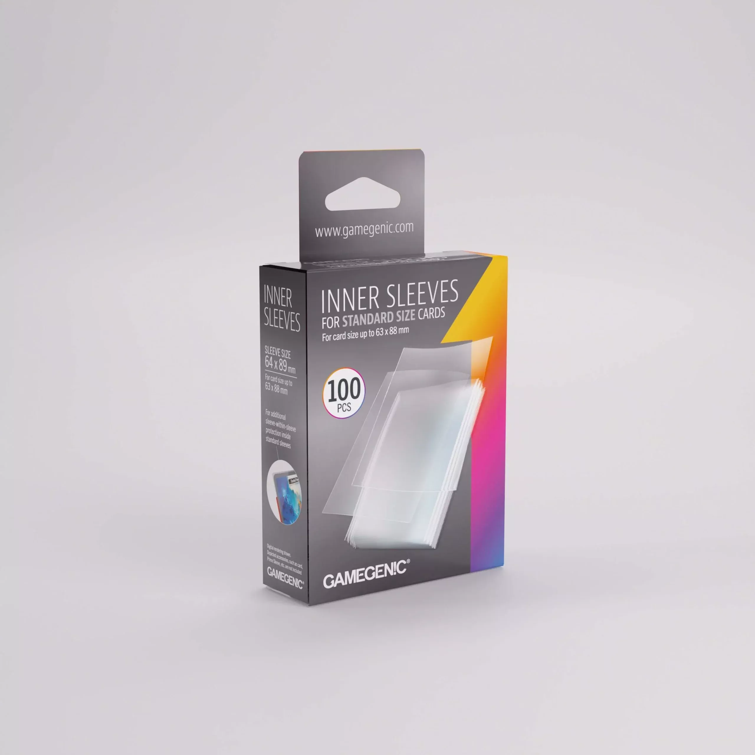 GAMEGENIC: Inner Sleeves (100) 64x89mm (New Packaging)