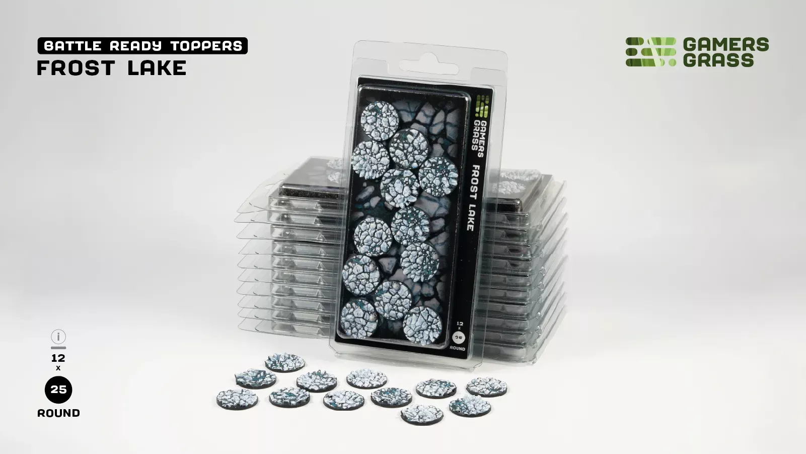 GamersGrass Battle Ready Toppers: Frozen Lake 25mm