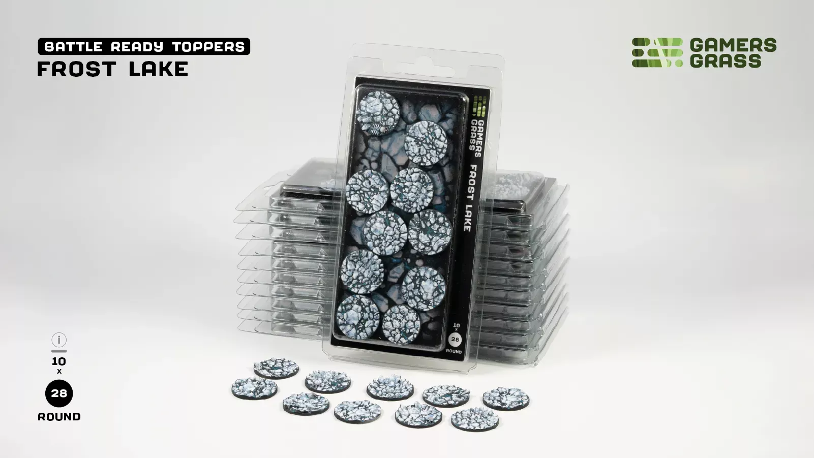 GamersGrass Battle Ready Toppers: Frozen Lake 28mm