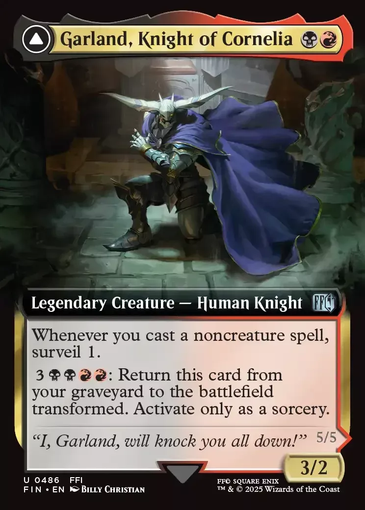 Garland, Knight of Cornelia (Extended Art) (FIN-486) [FINAL FANTASY] Foil