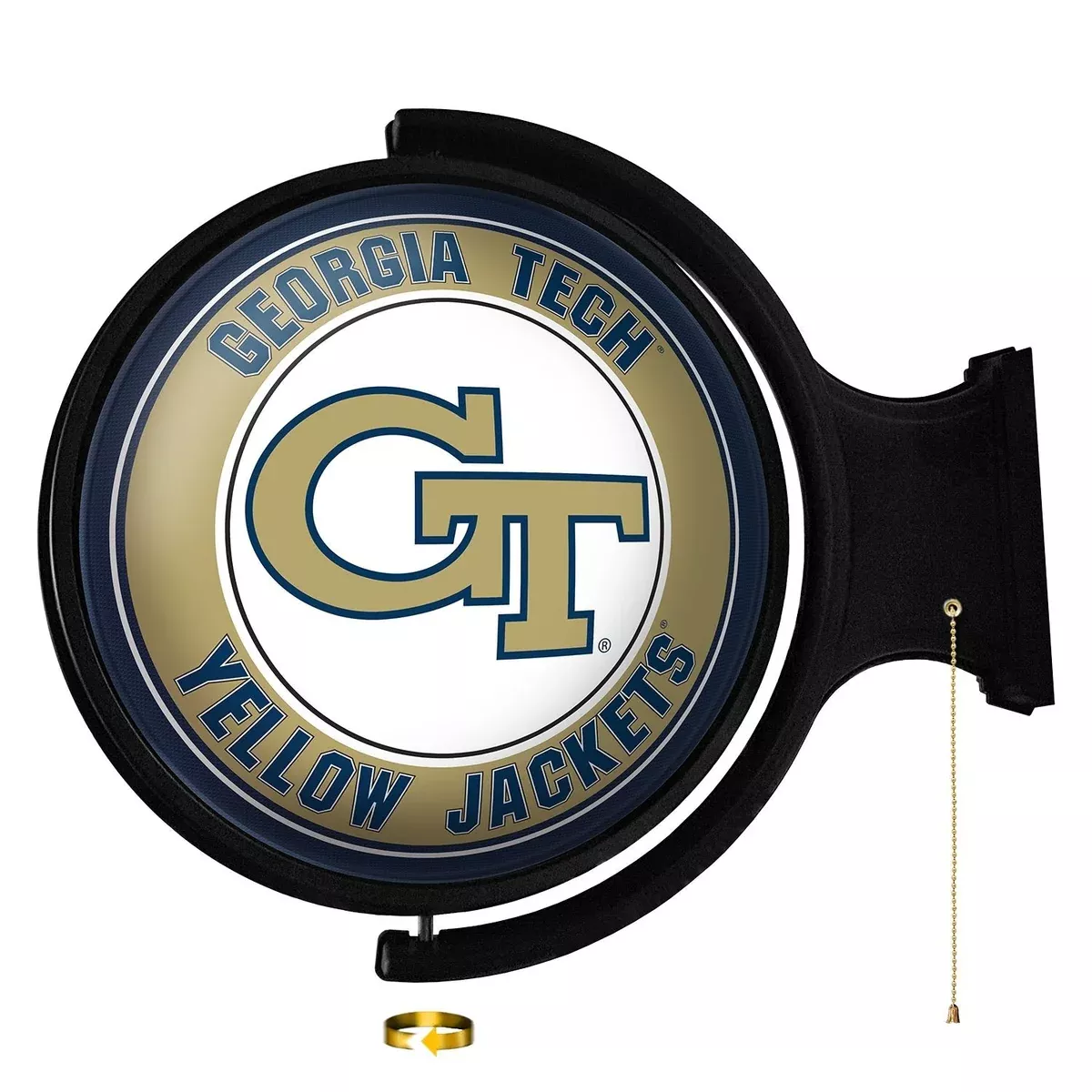 Georgia Tech Yellow Jackets: Original Round Rotating Lighted Wall Sign