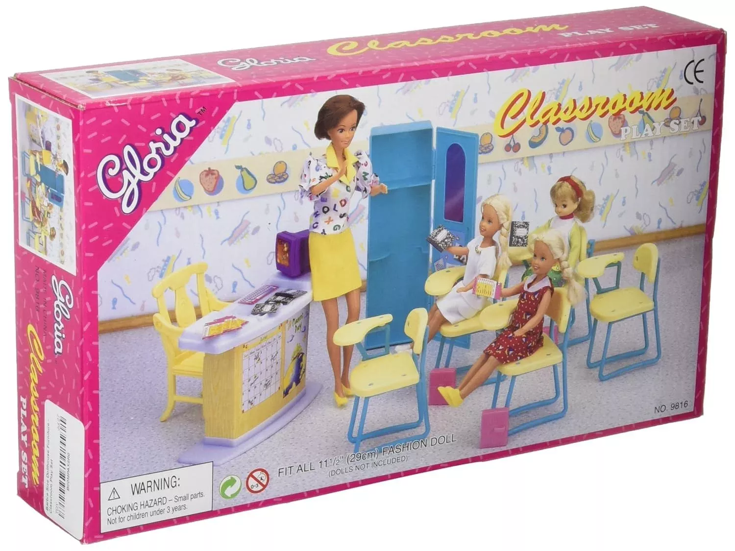Gloria Classroom Play Set for Kids - Small Multicolor Accessories