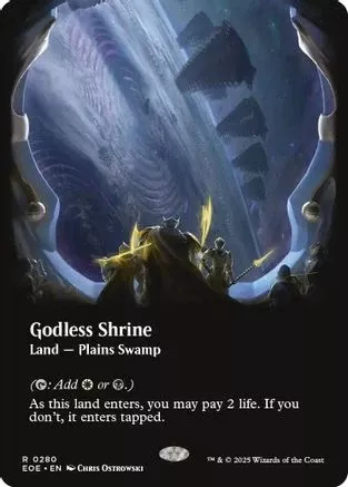 Godless Shrine (Borderless) (EOE-280) [Edge of Eternities] Foil