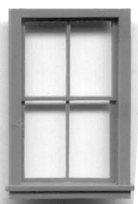 Grandt Line 5117 HO Scale 4 Pane 36x64" Double Hung Window (8 Pieces)