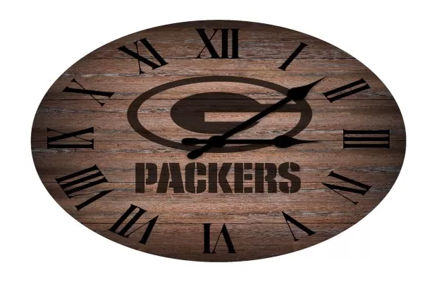 Green Bay Packers Rustic 16" Clock For Sale – Game Room Gorilla