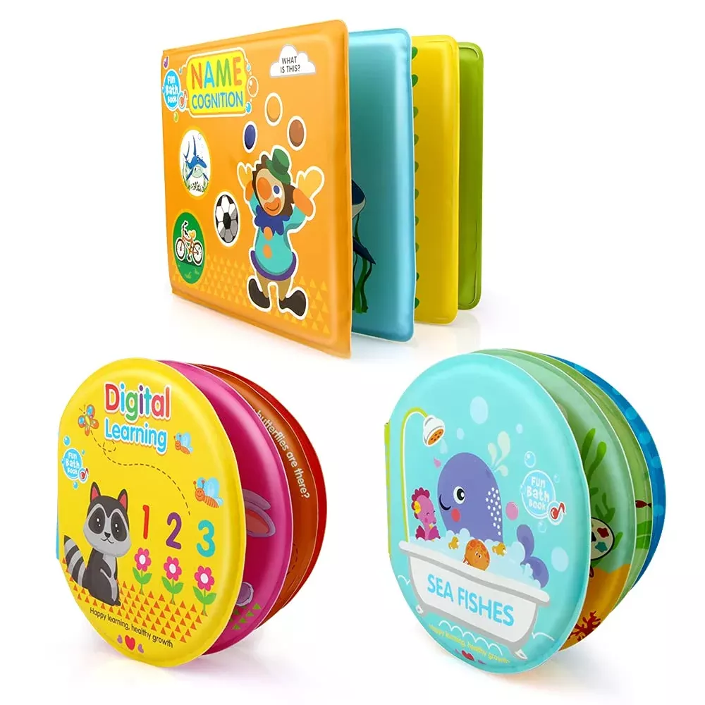 Growsland Colorful Baby Bath Books - Educational & Washable, Kids