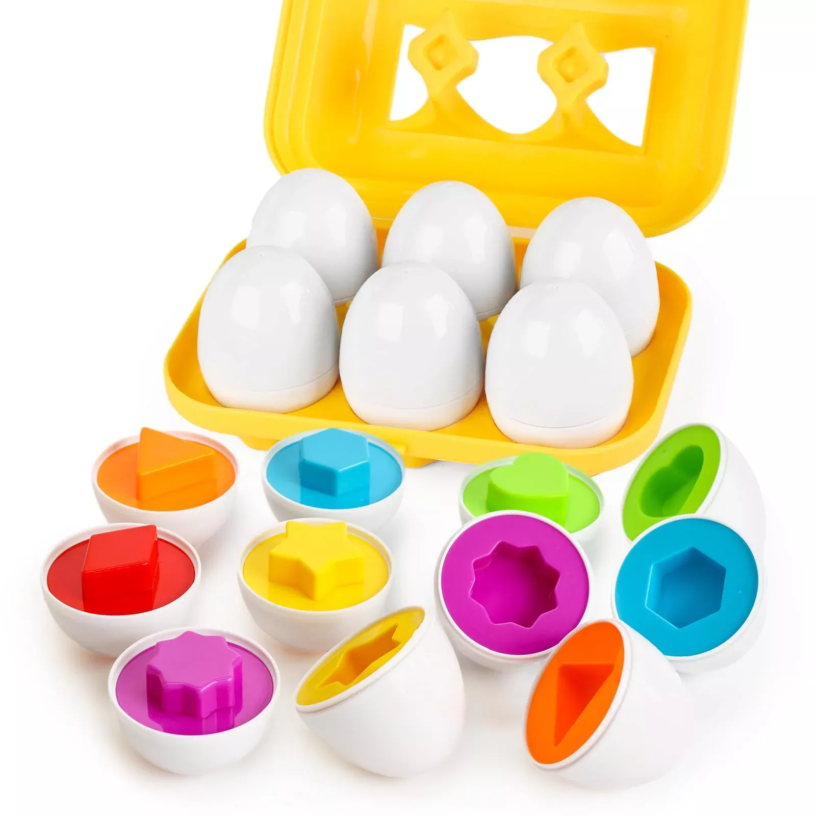 HANSGO 6PCS Matching Egg Toys for Color Recognition - Multi Color