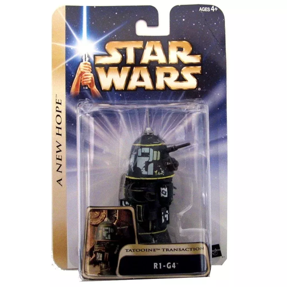 Hasbro Star Wars R1-G4 Tatooine Transaction Figure 2003 White Silver