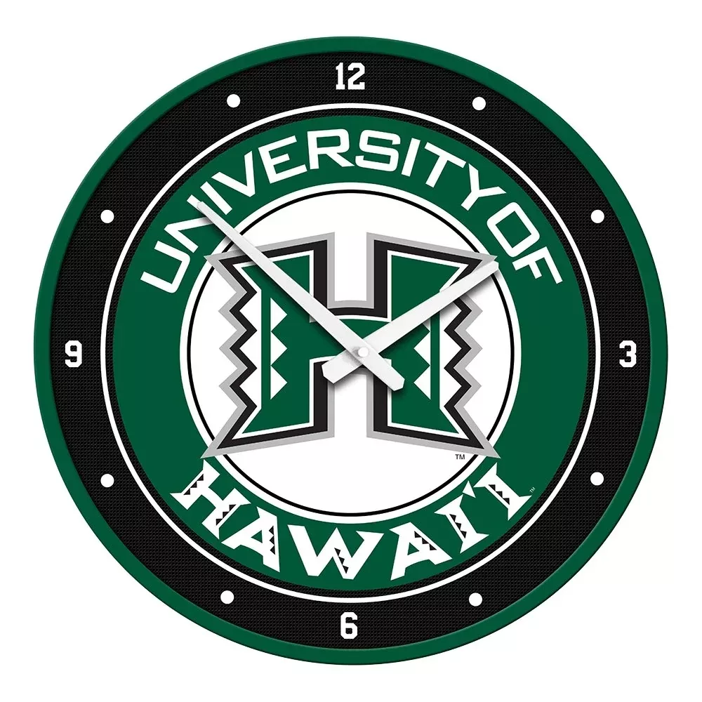 Hawaii Rainbow Warriors: Modern Disc Wall Clock