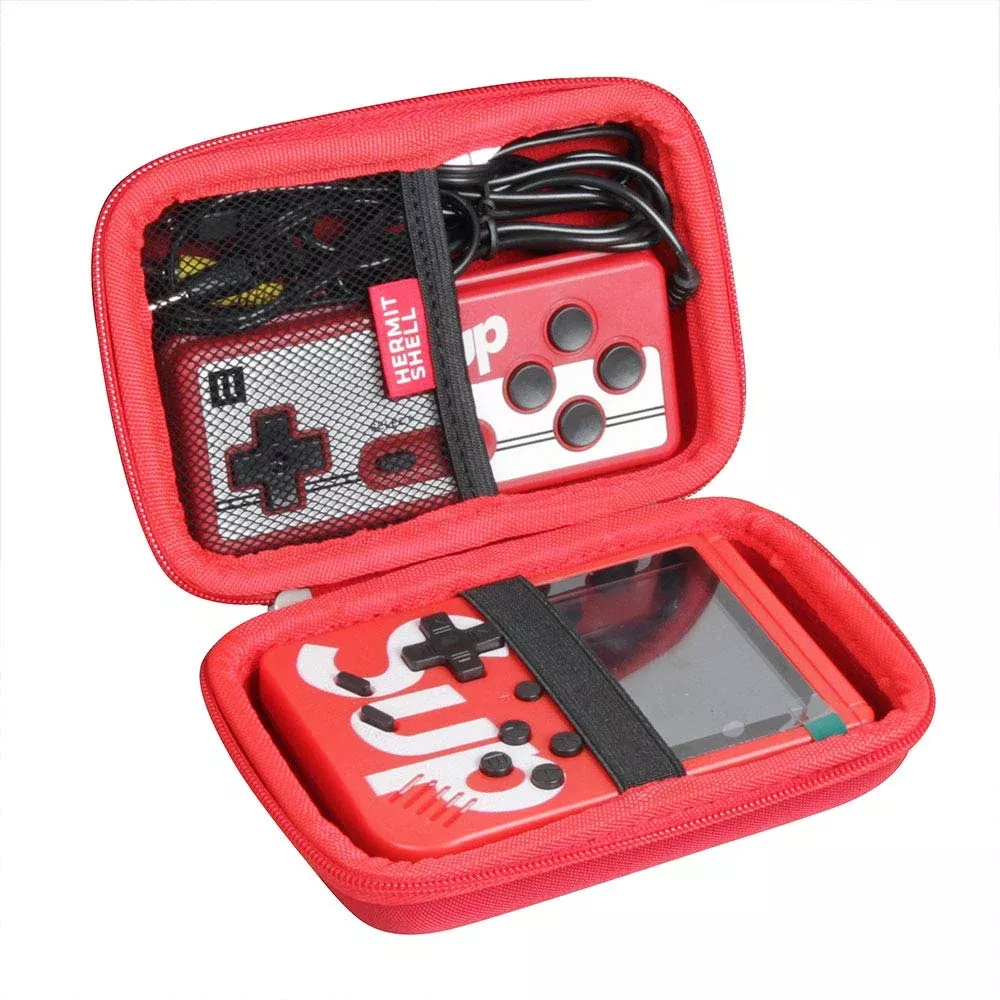 Hermitshell Hard Travel Case For Trovono/Jafatoy/Gamplae/Anyando/Hijjjps Classical Fc Games Handheld Game Machine Retro Mini Game Player (Not Include The Handheld Game Console ) (Red)