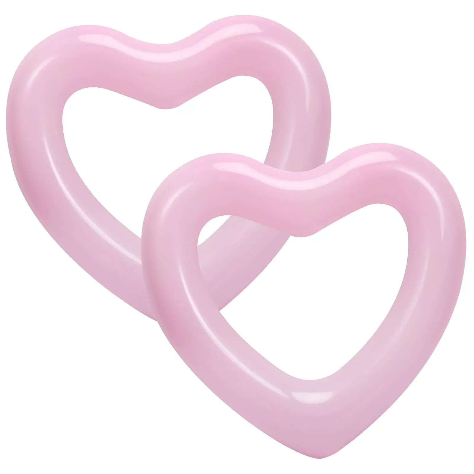 HeySplash Glitter Swimming Rings for Pool Parties, Large, Pink, 2 Pack
