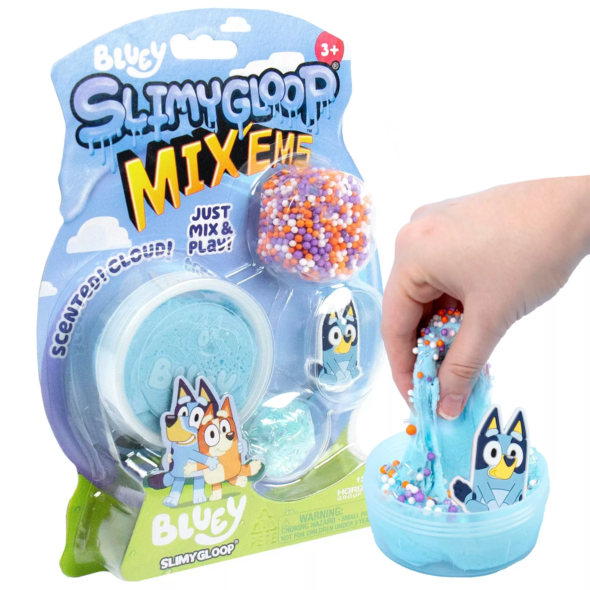 Horizon Group USA Bluey SLIMYGLOOP Cloud Slime Kit, 2.