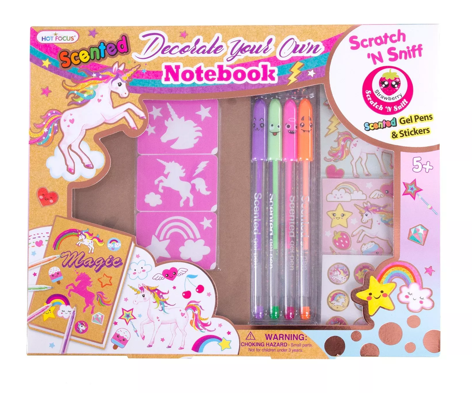 Hot Focus Decorate Your Own Journal Kit, Unicorn Design, Multicolor