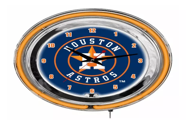 Houston Astros 14 Inch Neon Clock For Sale – Game Room Gorilla