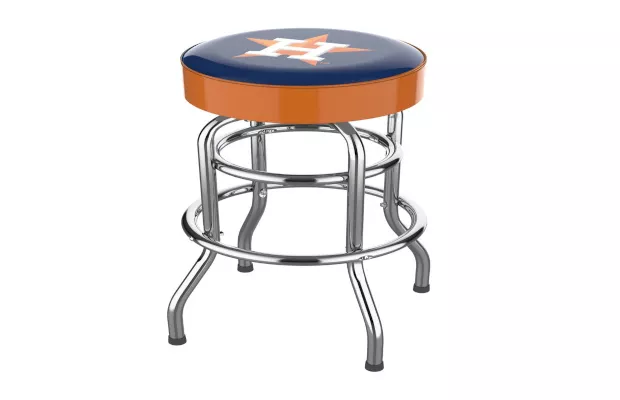 Houston Astros Chrome Bar Stool For Sale – Game Room Gorilla