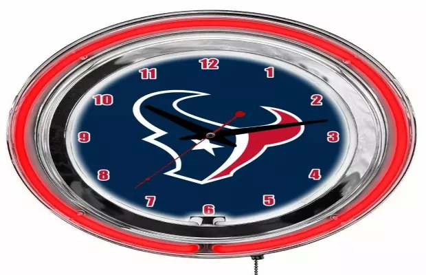 Houston Texans 14in Neon Clock For Sale – Game Room Gorilla