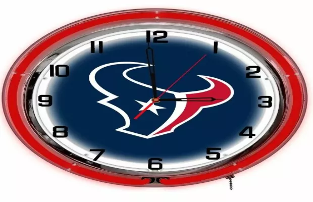 Houston Texans 18in Neon Clock For Sale – Game Room Gorilla