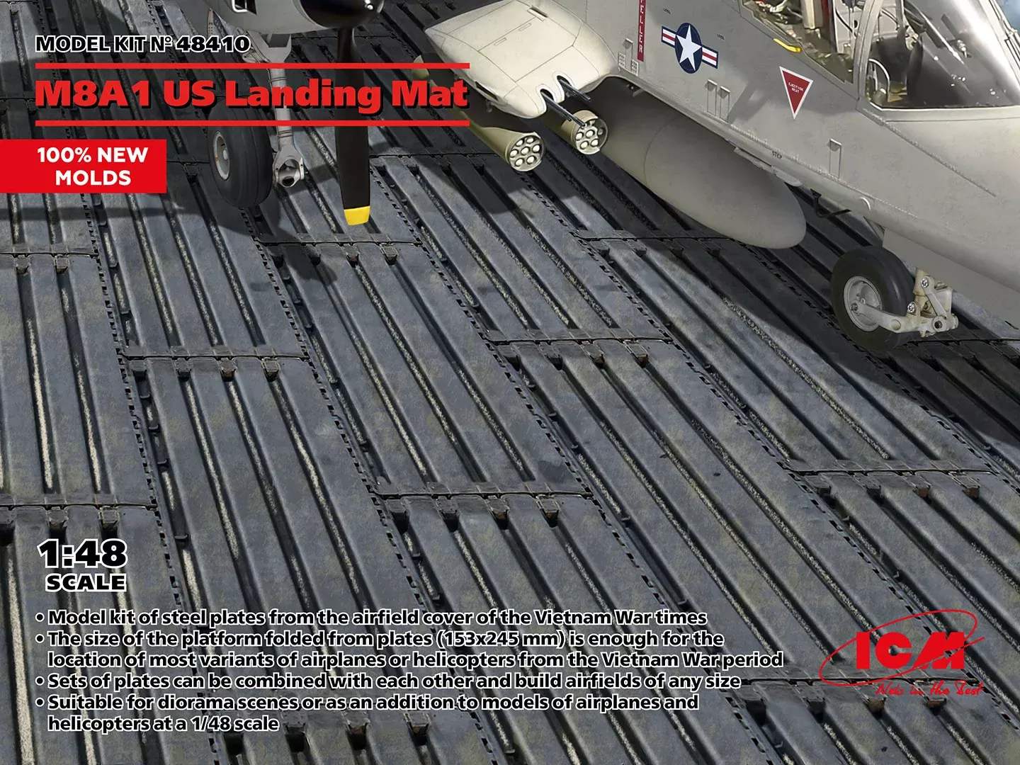 ICM 48410 1/48 M8A1 US Landing Mat