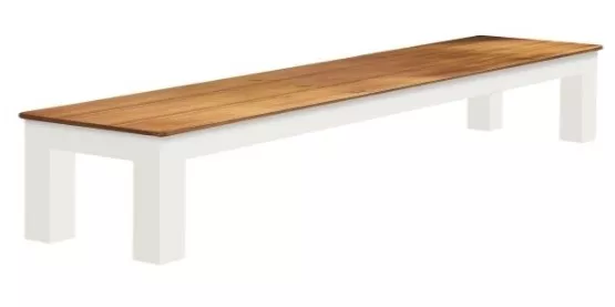 Imperial 76" Storage Bench; Acacia & White For Sale – Game Room Gorilla