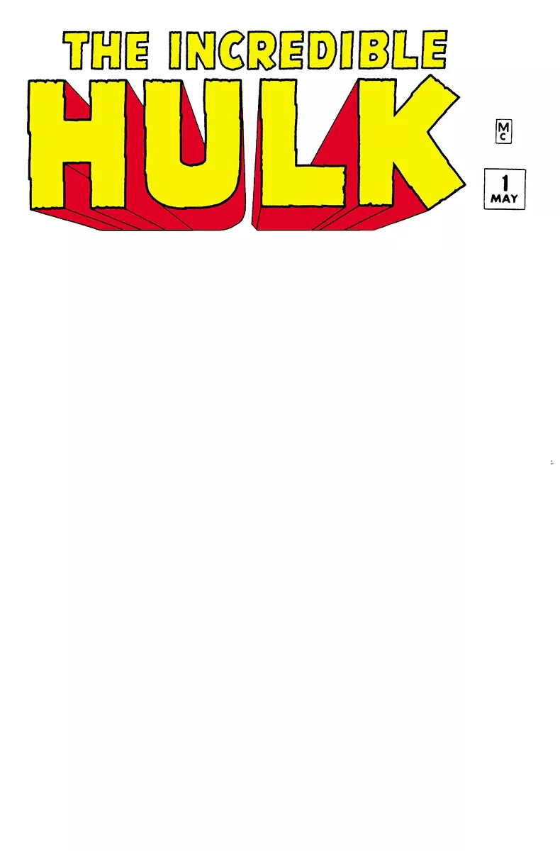 INCREDIBLE HULK #1 FACSIMILE EDITION UNKNOWN COMICS BLANK EXCLUSIVE (10/23/2019)