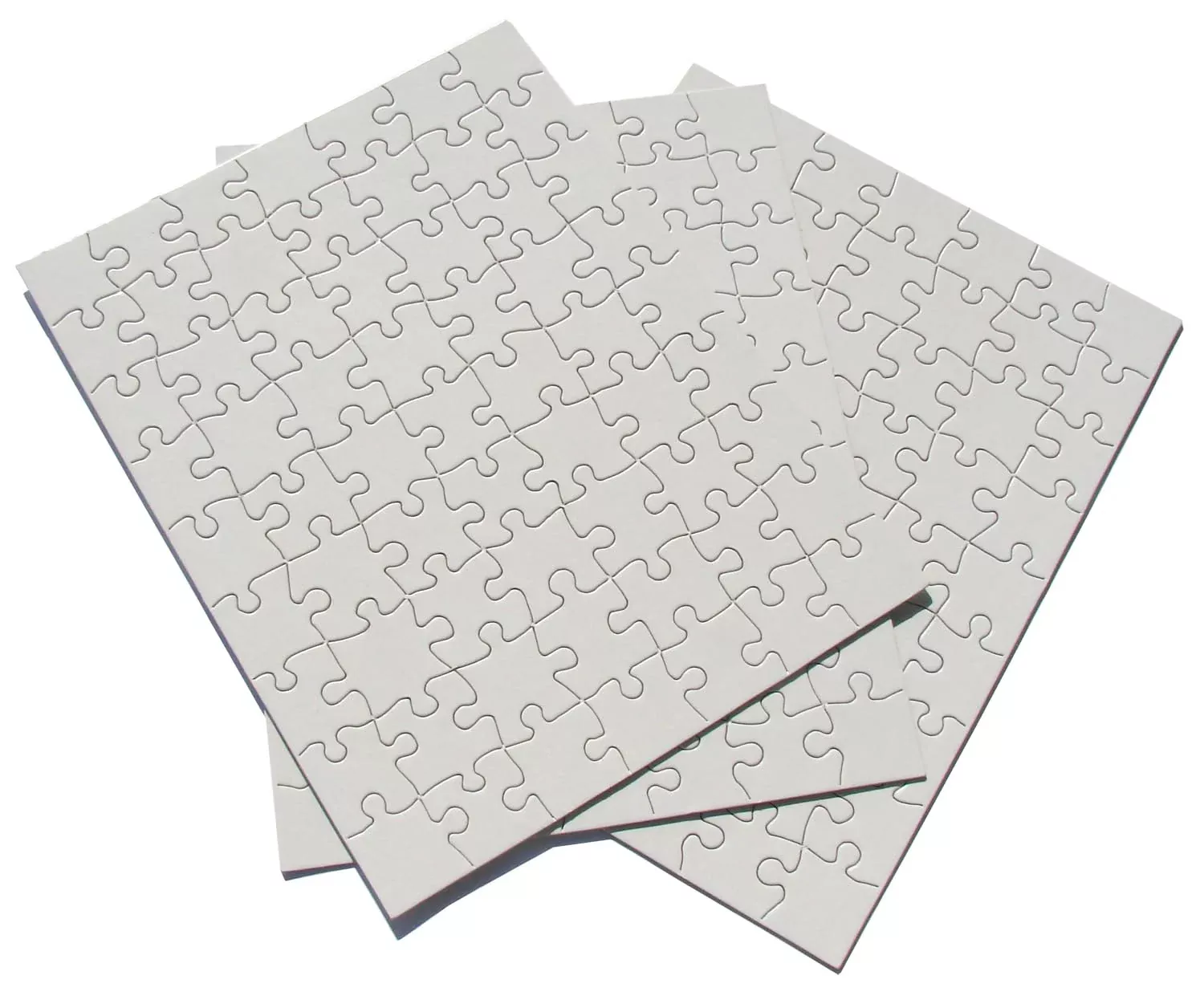 INOVART Blank Puzzle 63 Pieces 8.5 x 11 in White Paperboard