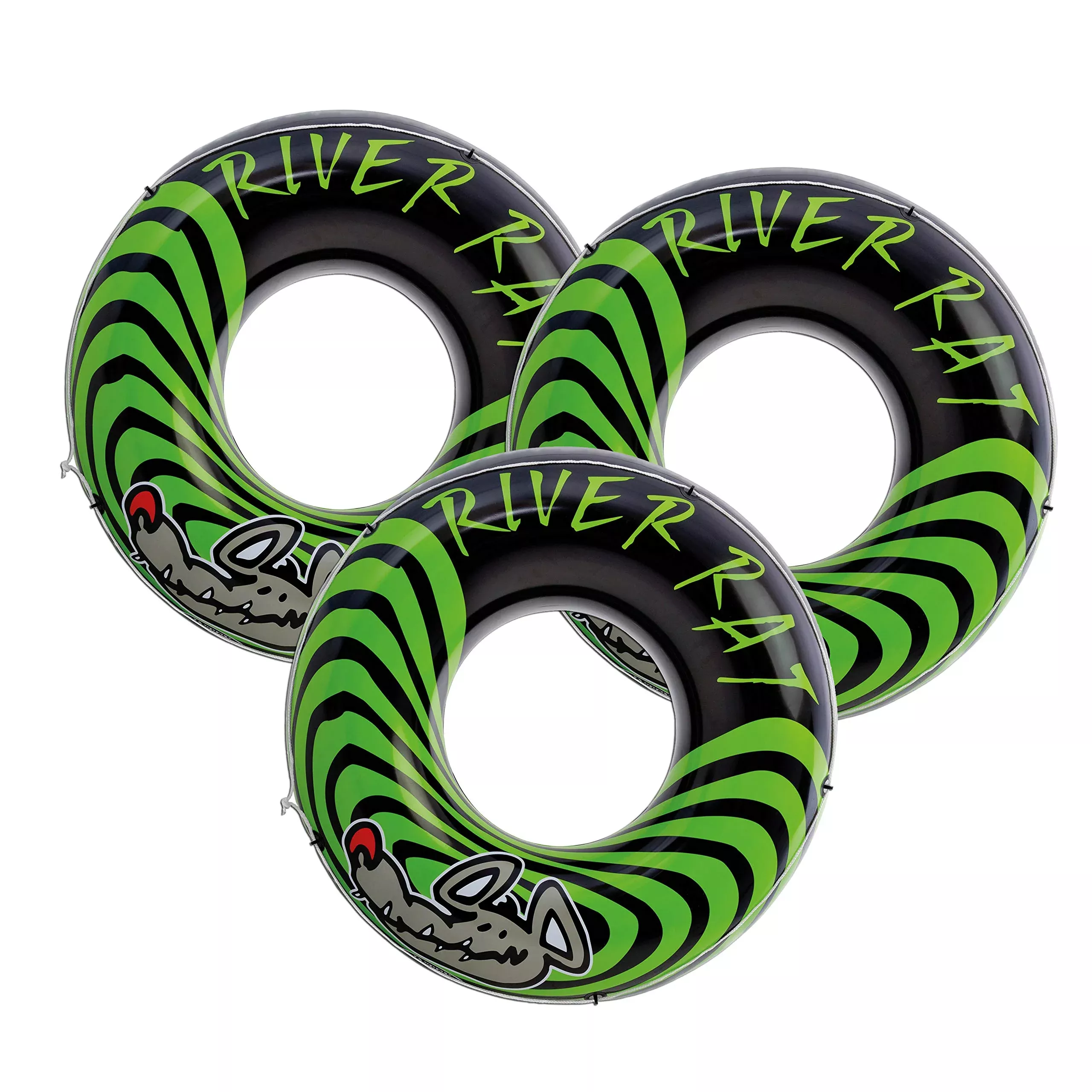 Intex River Rat Inflatable Tubes 48" Large Black 3-Pack