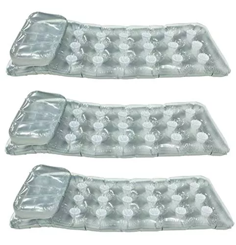 Intex Suntanner Lounge 3 Pack Inflatable Pool Float Silver