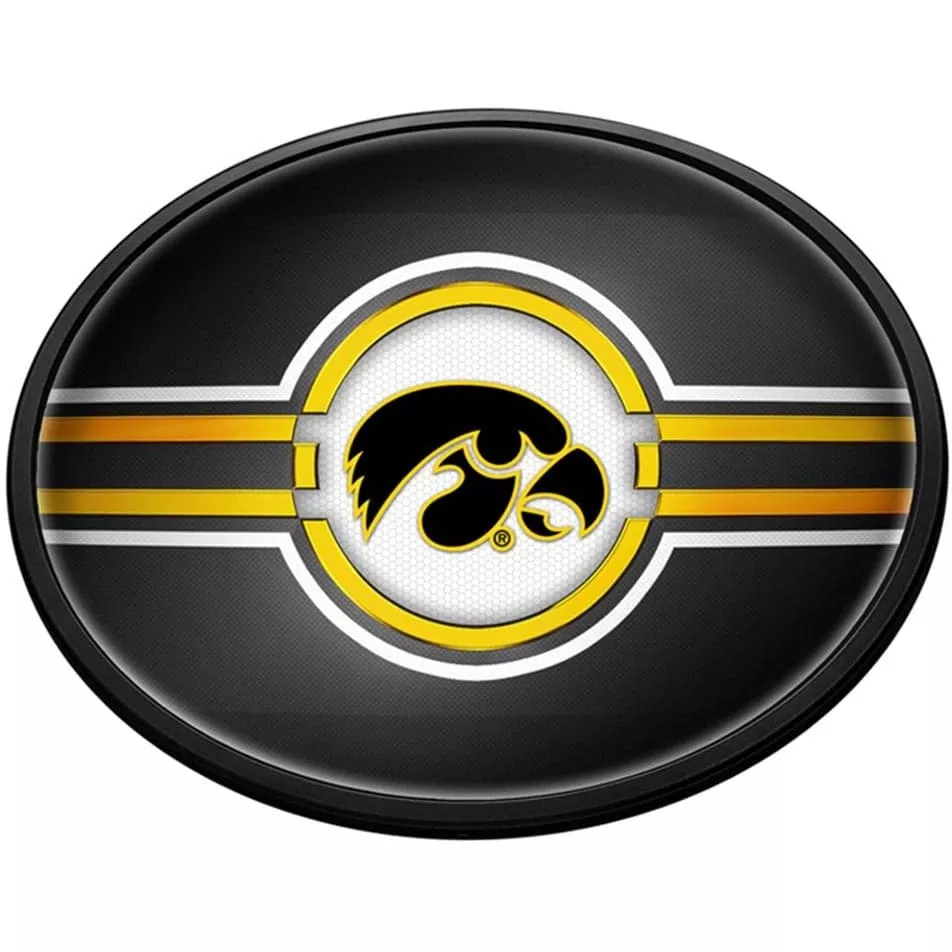 Iowa Hawkeyes: Oval Slimline Lighted Wall Sign