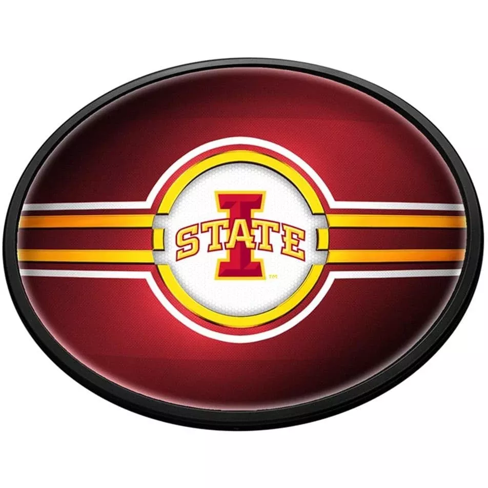 Iowa State Cyclones: Oval Slimline Lighted Wall Sign