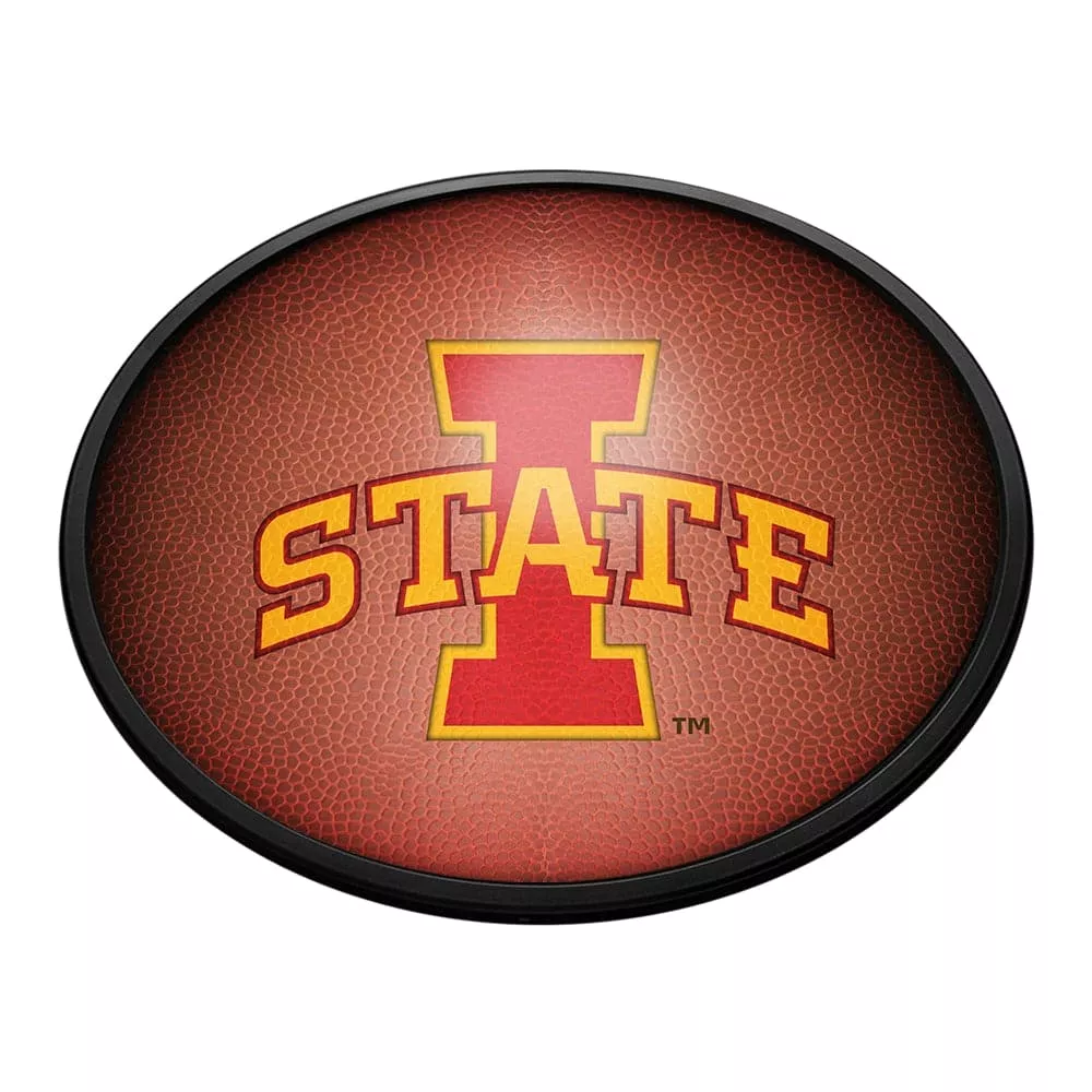 Iowa State Cyclones: Pigskin - Oval Slimline Lighted Wall Sign