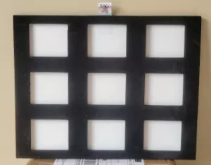 *Issue-Foam Insert for Plastic Case - 9 Rectangle Slots (Most 50gr Split Cakes) (9.65"x12.2")