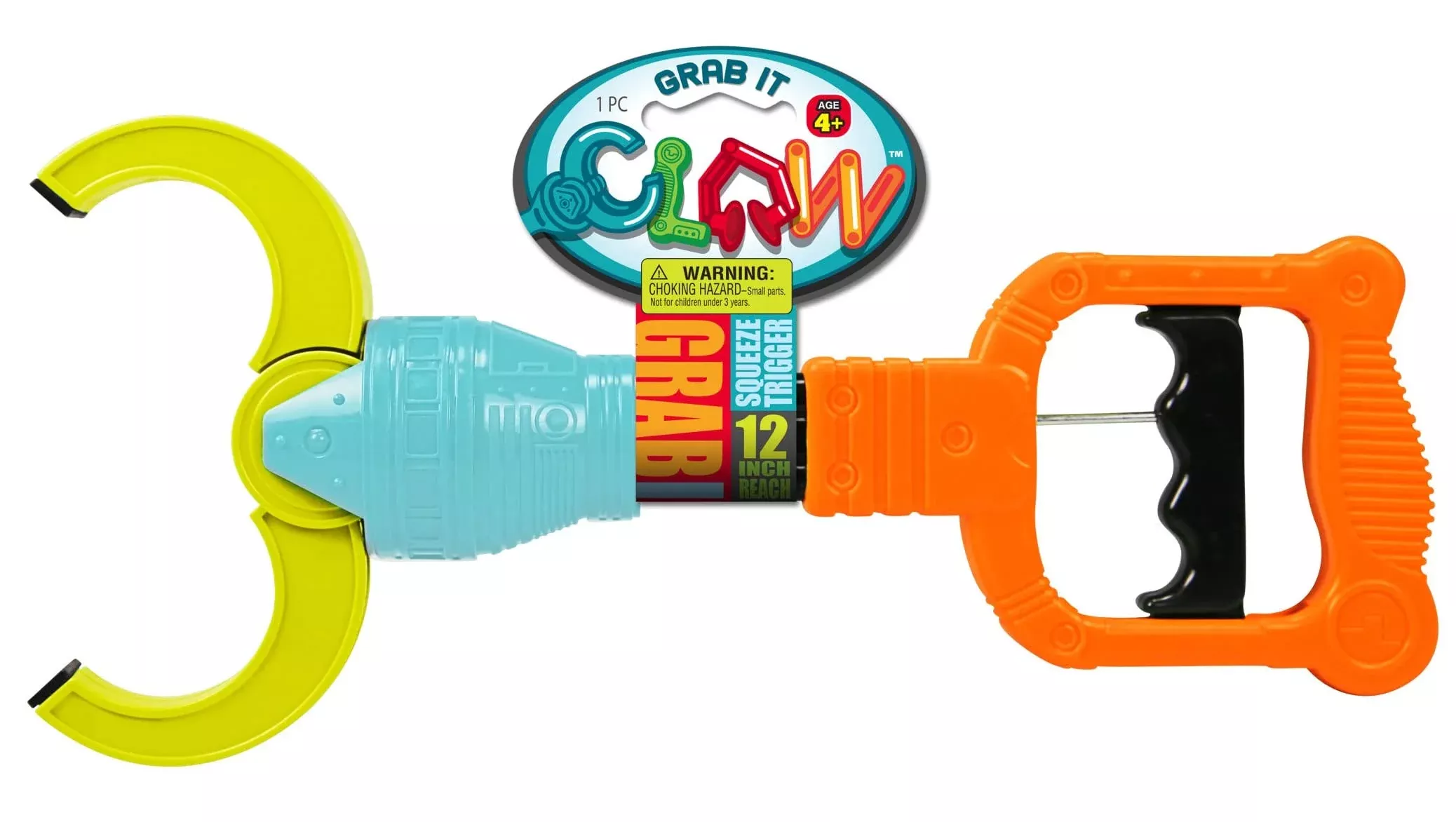 JA-RU Claw Grabber Toy 12 Inch Yellow Kids Plastic Interactive Tool