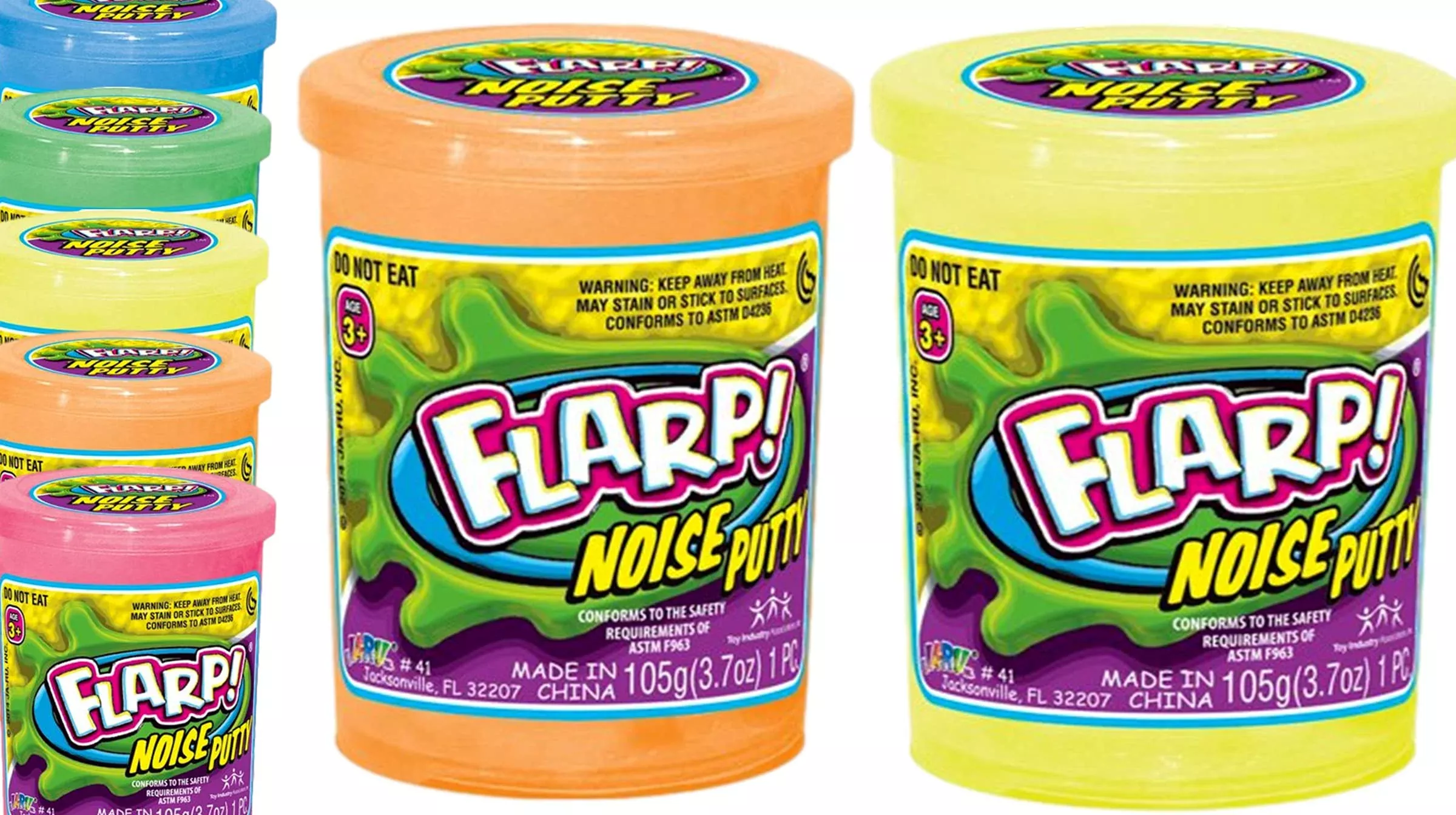 JA-RU Flarp Putty Sound Making Slime 2 Pack Assorted Colors