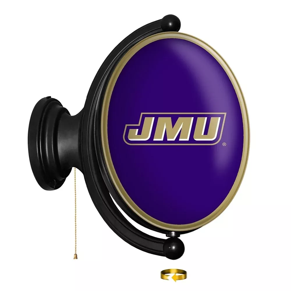 James Madison Dukes: Original Oval Rotating Lighted Wall Sign