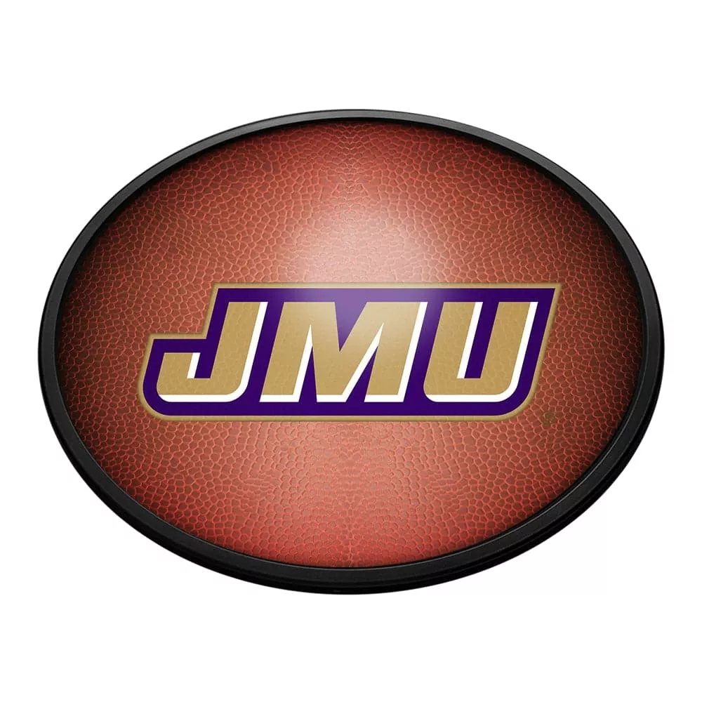 James Madison Dukes: Pigskin - Oval Slimline Lighted Wall Sign