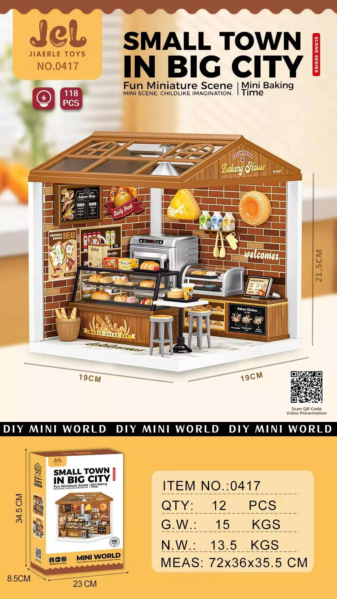 Jiaerle Toys JEL-0417 DIY Mini World- Mini Baking Time