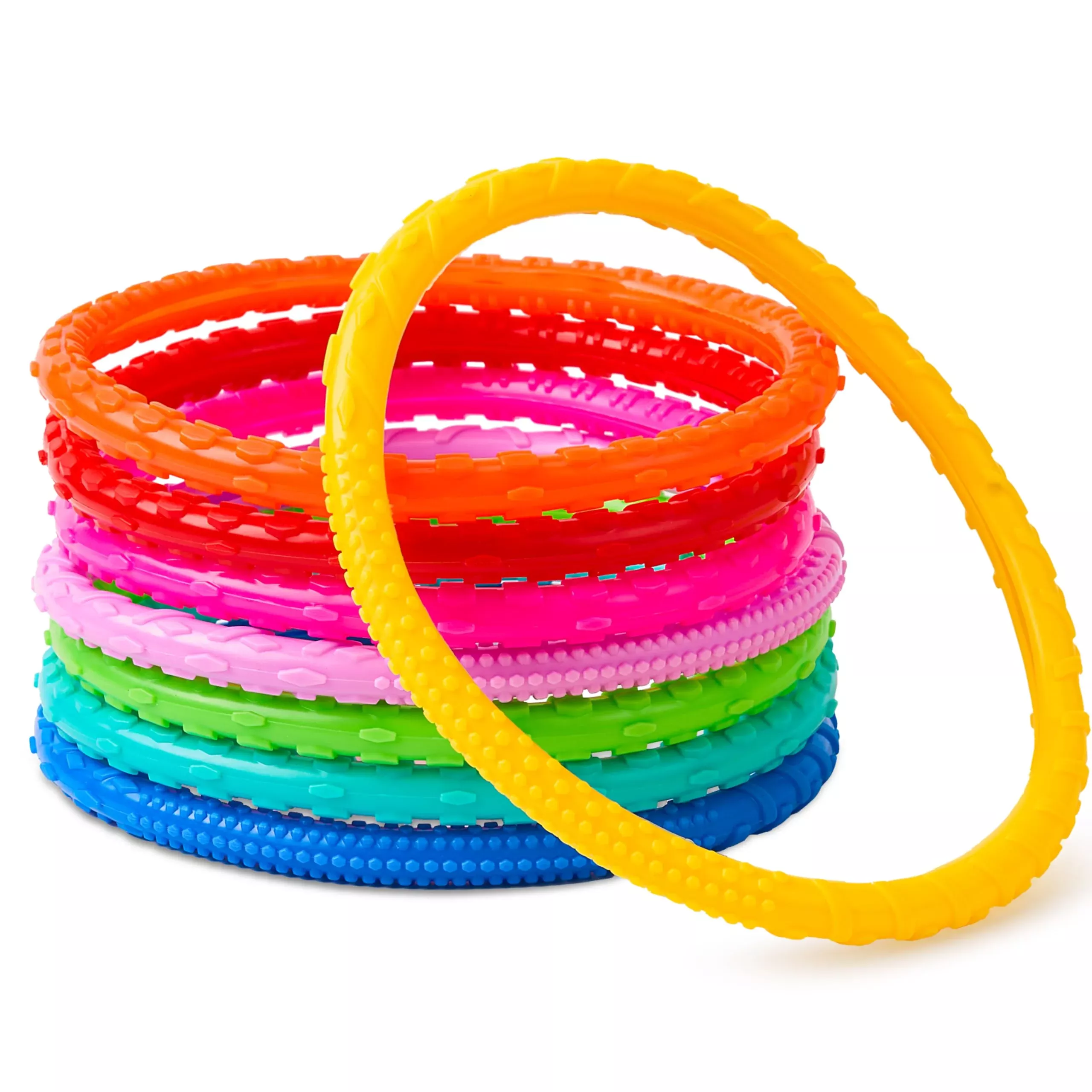 JOYIN Diving Toy Rings, 5.9" Multicolor, Set of 8,