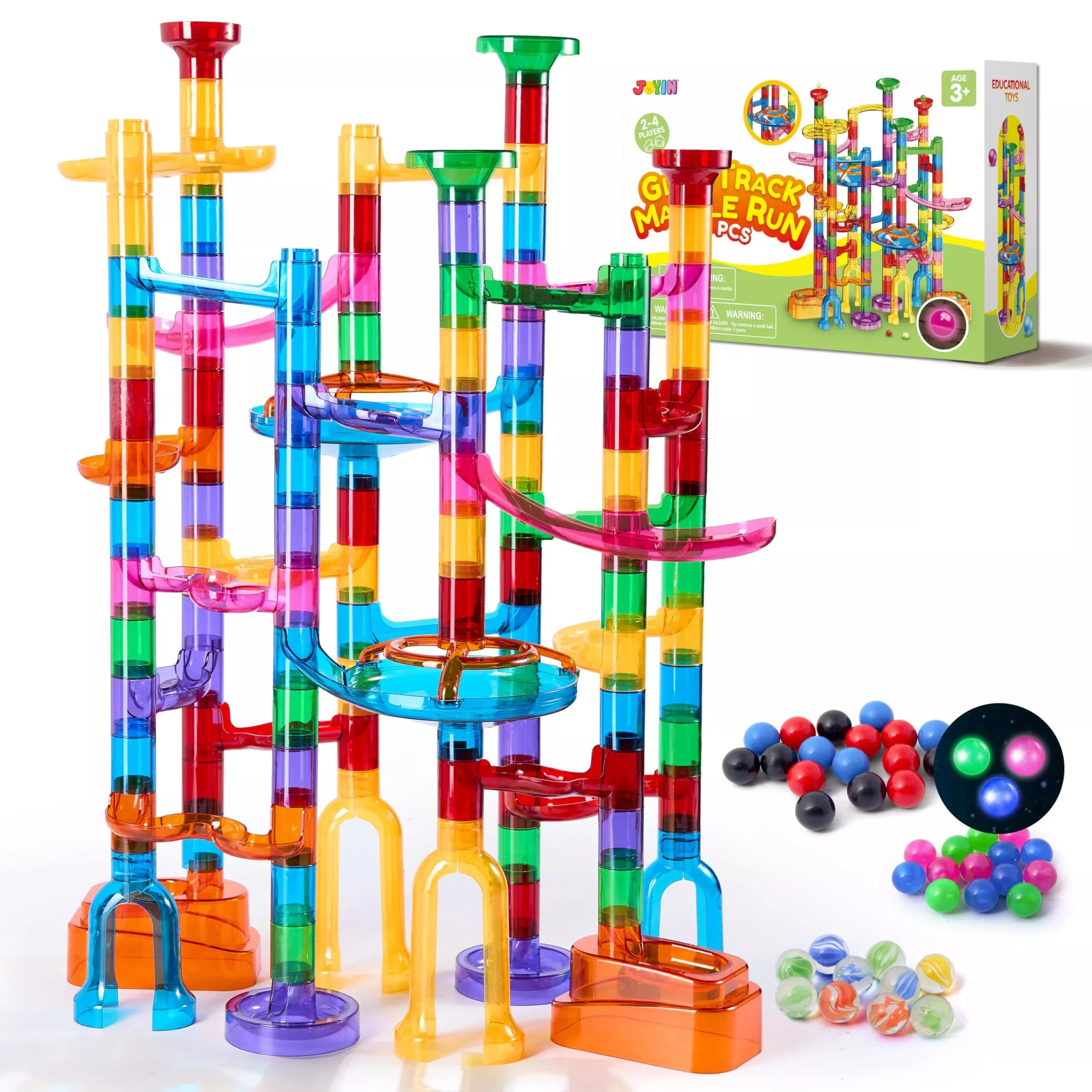 JOYIN Marble Run Set 137 Pcs STEM Toy Multicolor 10.5x28