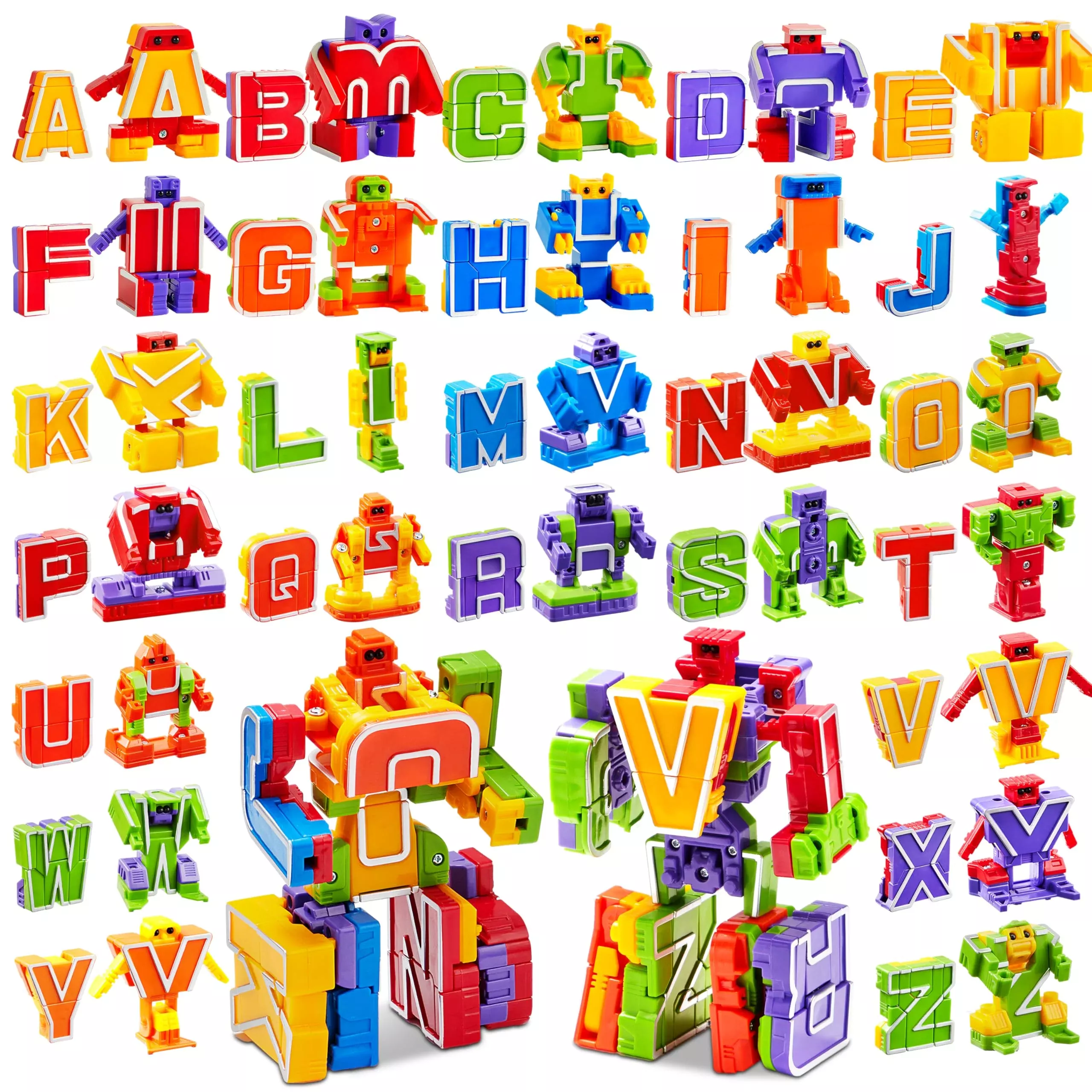 JOYIN S.T.E.M. Alphabots Robot Set, Multi-color, 3 Giant