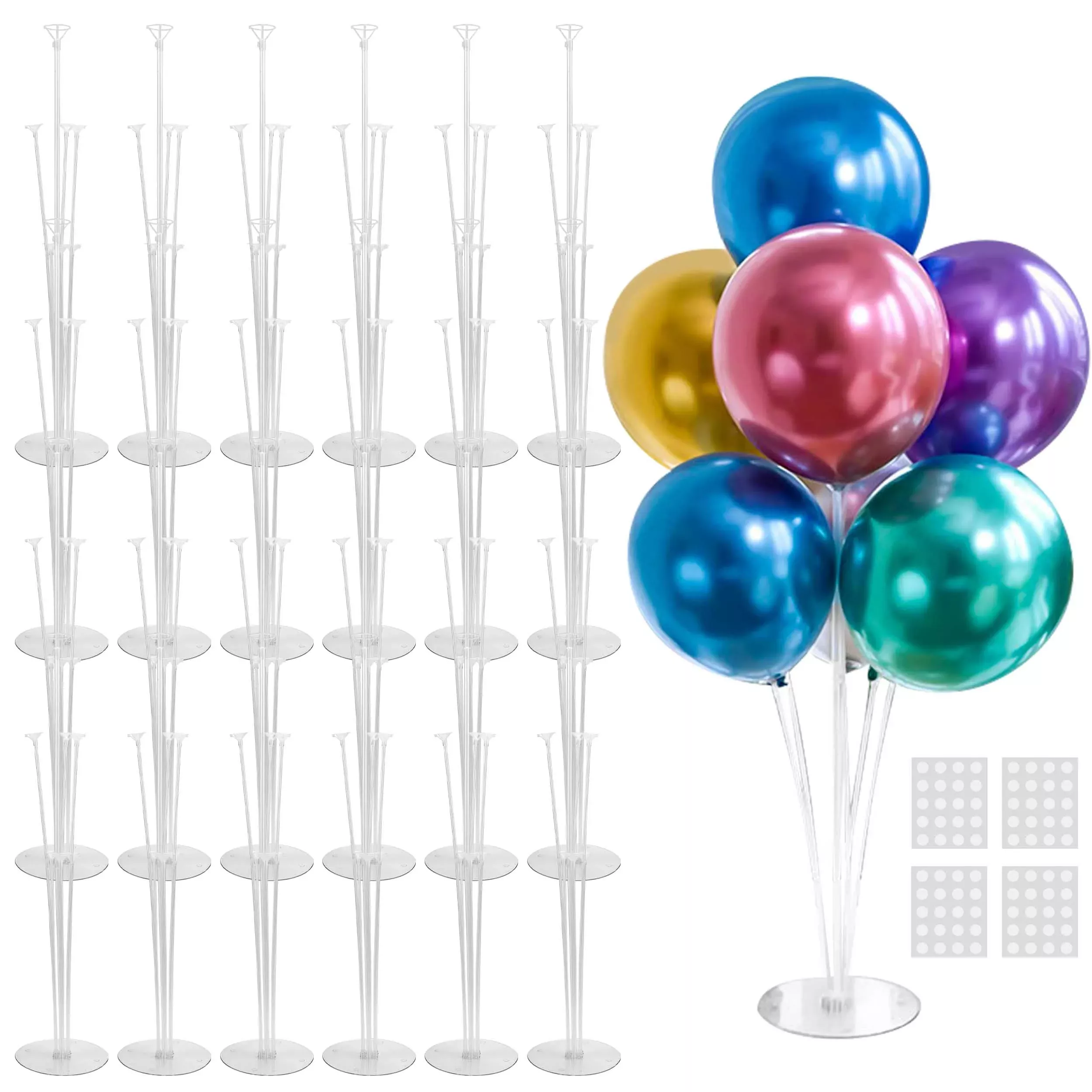 JOYYPOP Balloon Stand Kit for Parties, Clear 24 Pack, Small