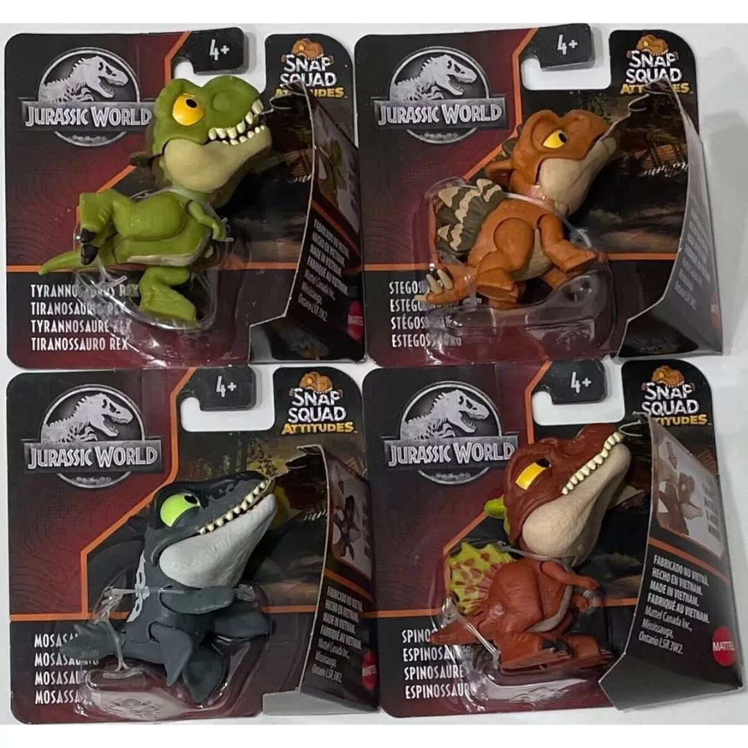 Jurassic World Snap Squad Attitudes Set of 4 Figures - Multi, 4"