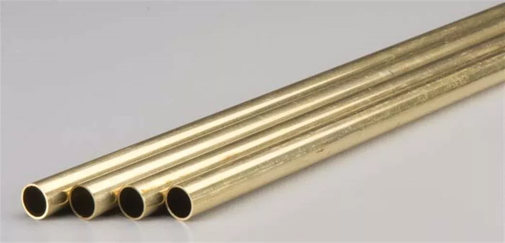 K&S Engineering 1146 5/32"x36" Round Brass Tube with .014 Wall Single