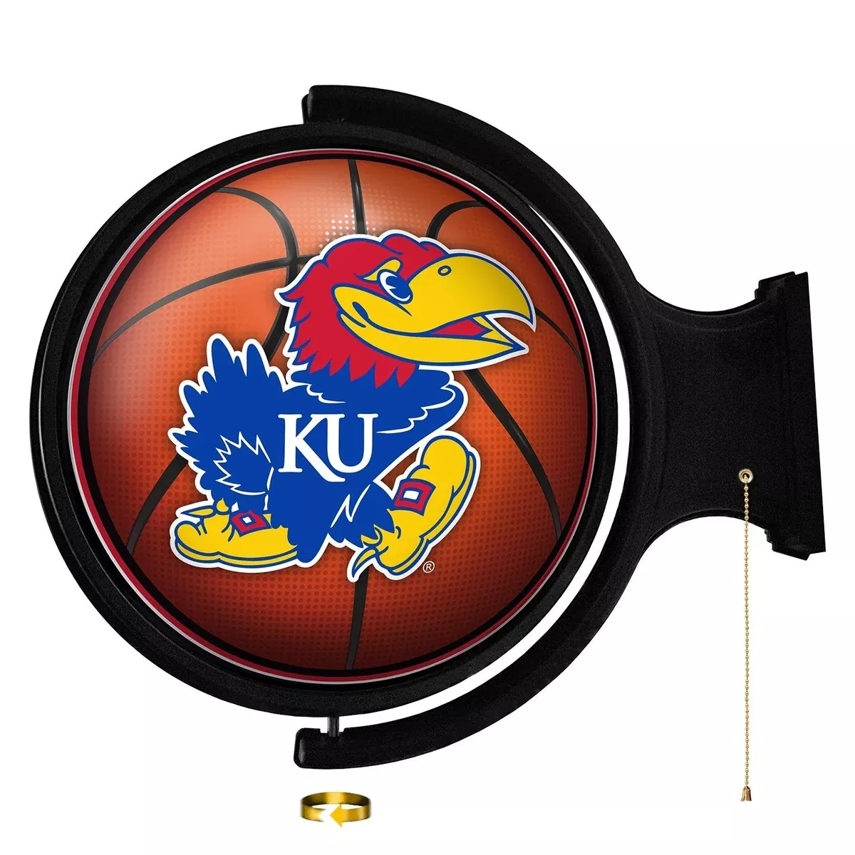 Kansas Jayhawks: Basketball - Original Round Rotating Lighted Wall Sign