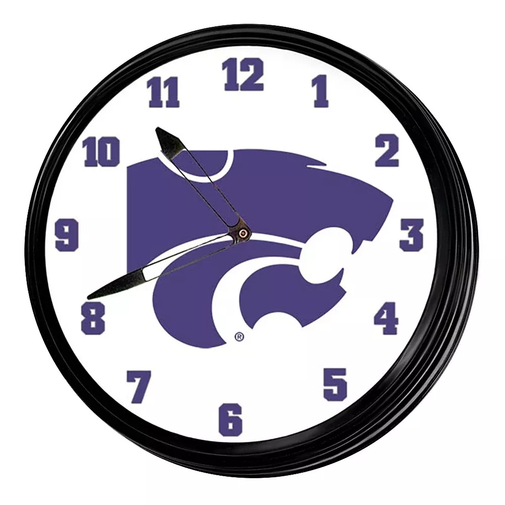 Kansas State Wildcats: Retro Lighted Wall Clock