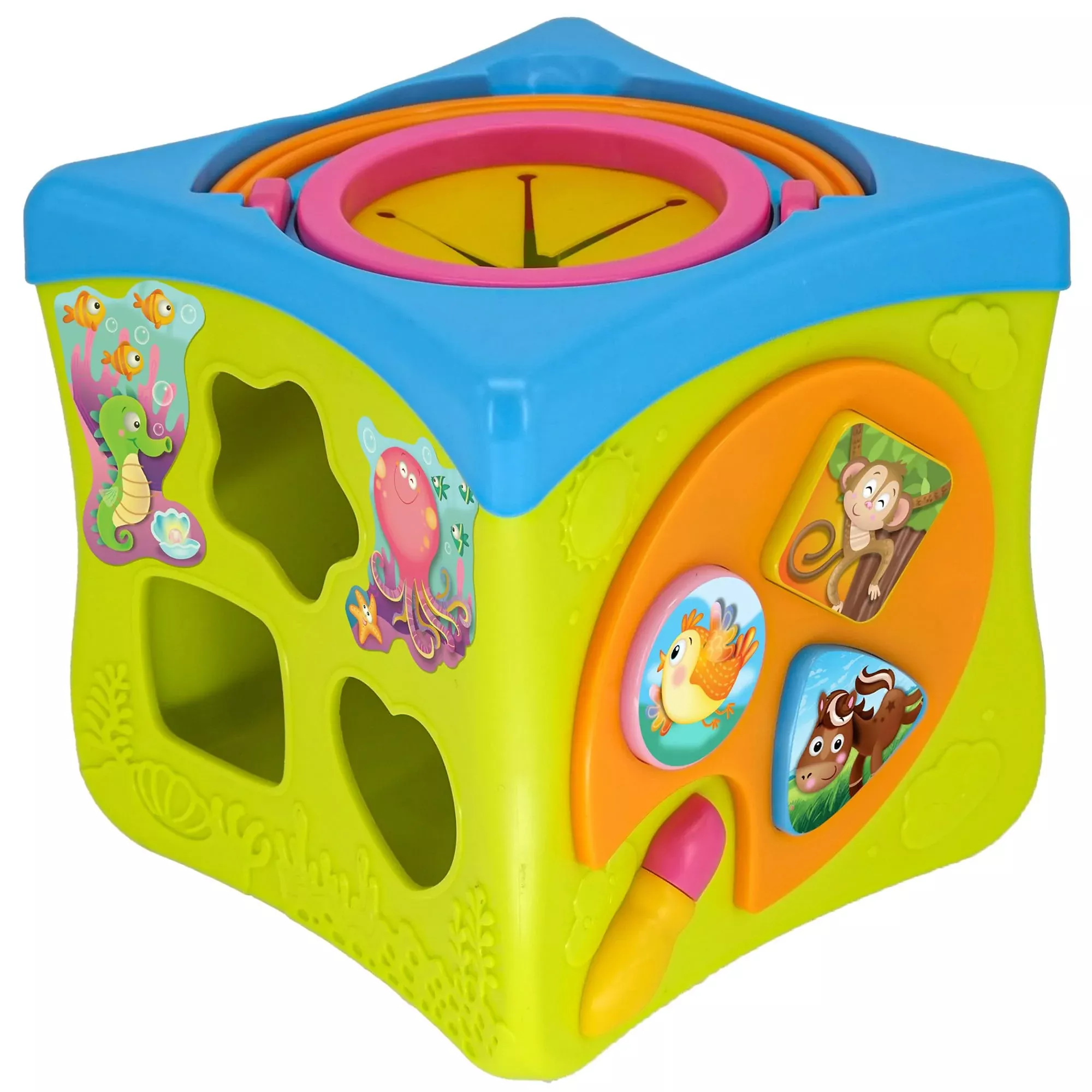 Kiddieland Light 'N' Sound Activity Cube, Multicolor, Medium Size