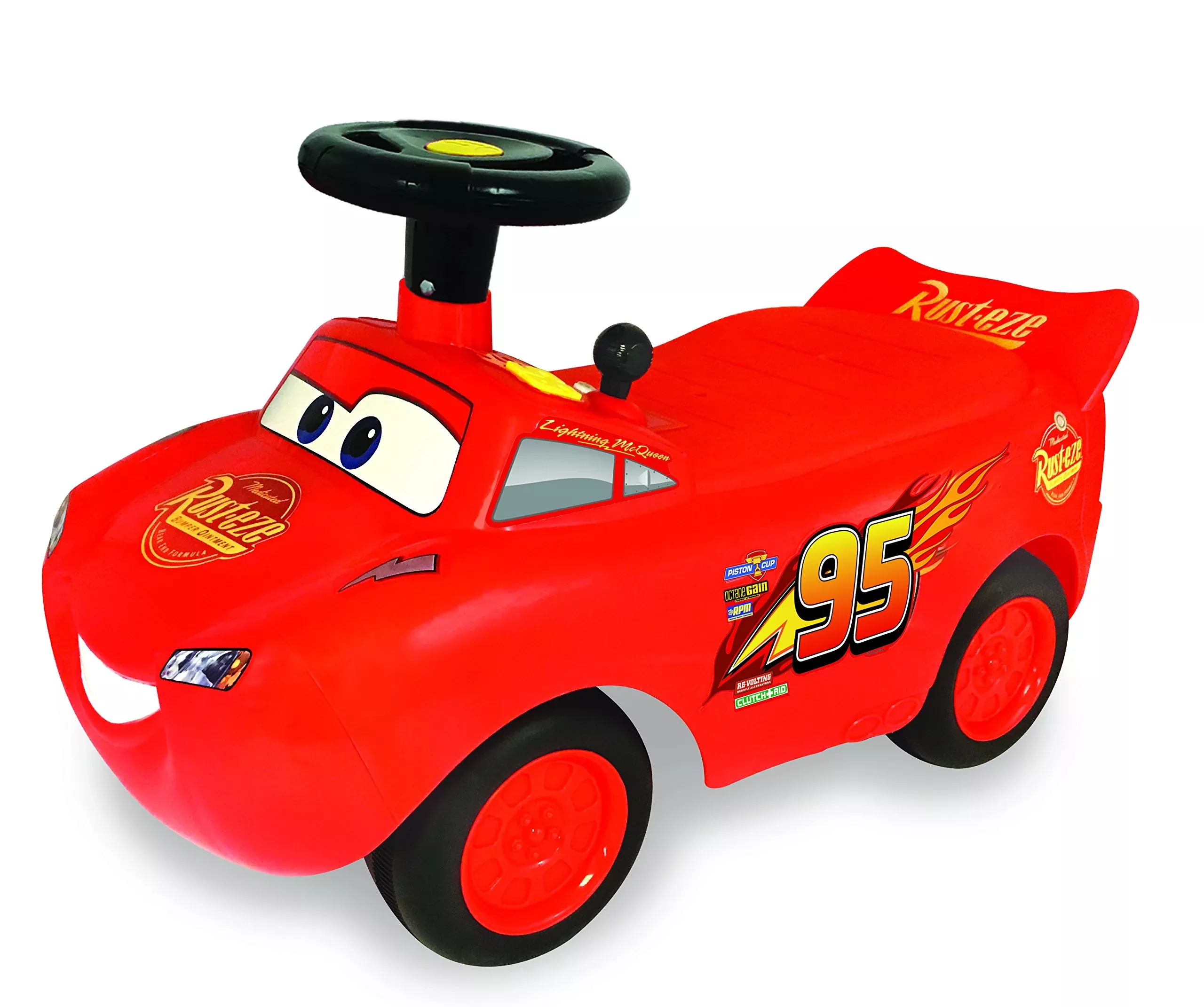 Kiddieland Ride-On Car with Engine Sounds for Toddlers, Multi, Large